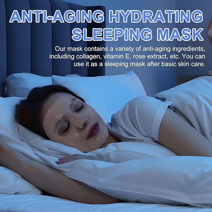 Collagen Face Mask, Deep Collagen Mask Overnight, Anti-Wrinkle Lifting Face Masks Skincare, Hydrating Face Masks Overnight Face Mask Collagen Face Mask for Women, Facial Masks for All Skin Types 6PCS