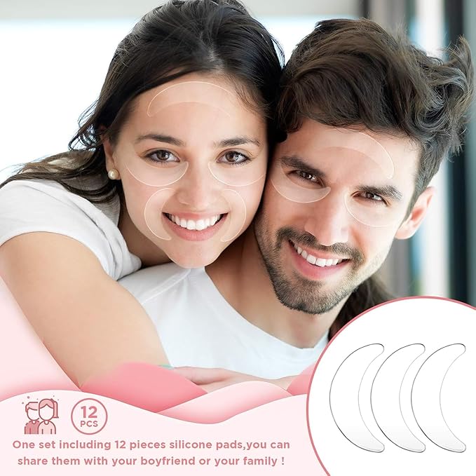 6 Pieces Silicone Eye Patches, Reusable Eye Wrinkle Patches For Dark Circles, Fine Lines, Wrinkles, And Puffiness.