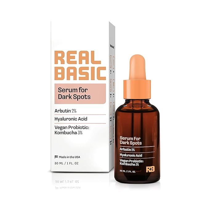 Skin Serum for Dark Spots with Arbutin, Hyaluronic Acid & Vegan Probiotic Kombucha 1 oz. - Arbutin Serum and Hyaluronic Acid Serum for Face
