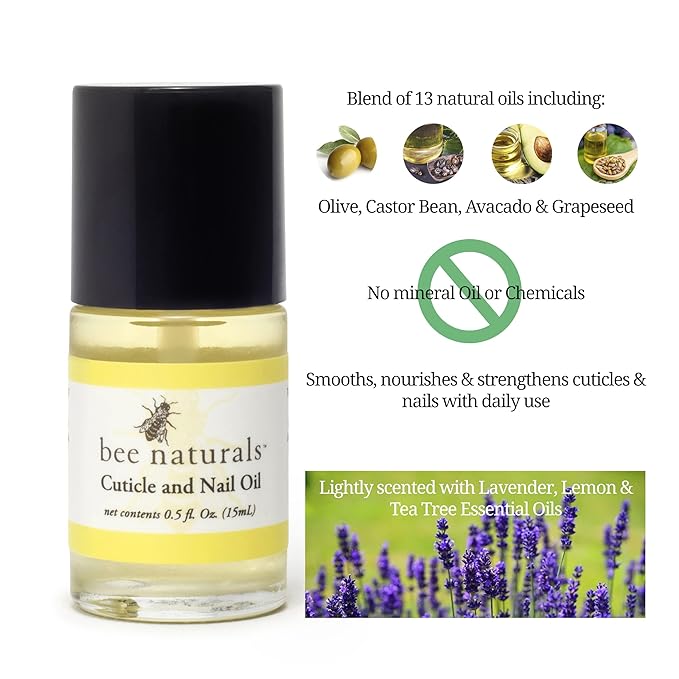 Natural Nail Care Kit - Natural & Non-Toxic Nail and Cuticle Care Set with Vitamin E - Softens & Protects - Ideal Gift for Repairing Cuticles and Nails Bee Naturals.