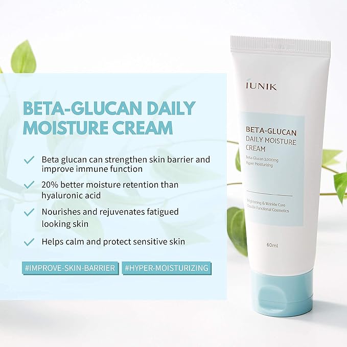 iUNIK Black Snail Restore Serum Repair Ampoule, 1.71 Fl Oz +98% Beta-Glucan Power Deep Moisture Serum - Intense Hydration + Beta Glucan Daily Moisture Cream 2.02 Fl Oz