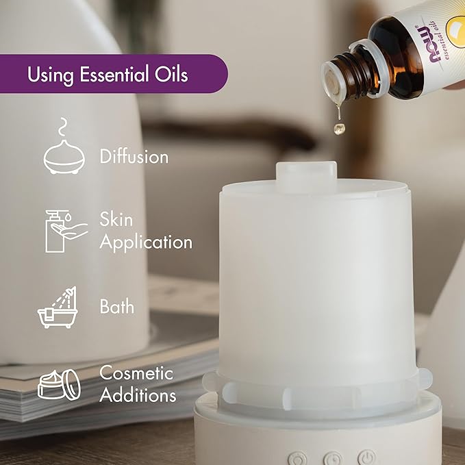 NOW Essential Oils, Lemongrass Oil, Uplifting Aromatherapy Scent, Steam Distilled, 100% Pure, Vegan, Child Resistant Cap, 1-Ounce