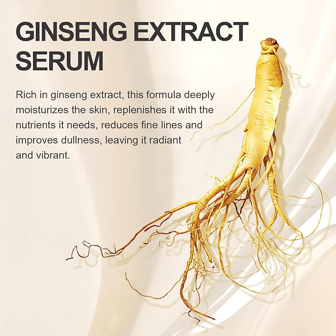 SUNDEER Ginseng Extract Liquid,Ginseng Polypeptide Anti-Ageing Essence,Ginseng Extract Anti-Wrinkle Original Serum Oil,Korean Red Ginseng Serum for Reduce Fine Lines, Moisturizing (1 Bottle)