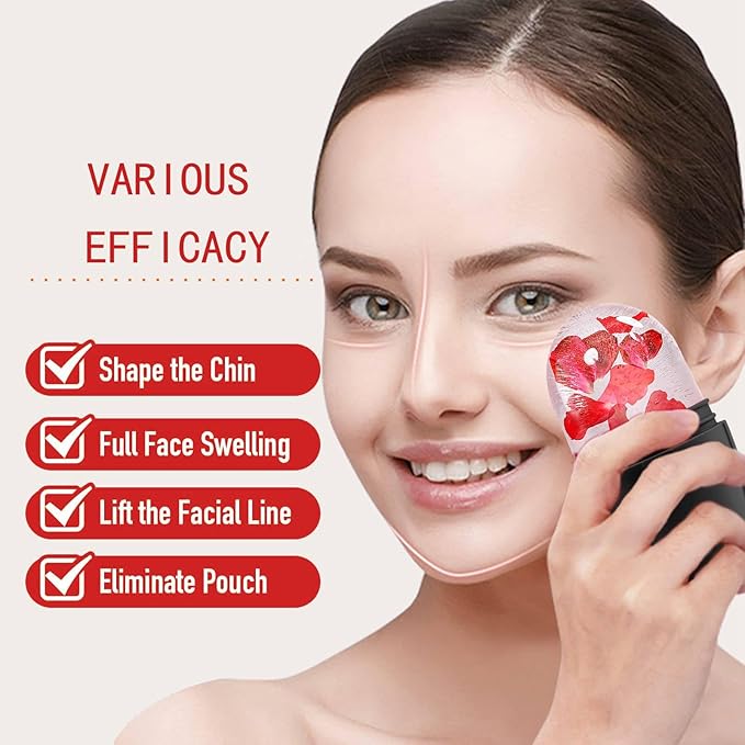 KOGITI Face & Eye Ice Roller Massager - Ice Cube Mold, Face Puffiness Relief, Skin Care Tools, Black & White