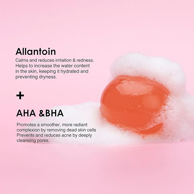Pamper Me Kit & Be Bare Peachy Jelly Ball Cleanser, Korean Face Wash and Masks Self Skin Care Gifts for Moisturizing, Protectant, Exfoliation and Hydrating -Fresh Aqua (7 pc and 1.41oz)
