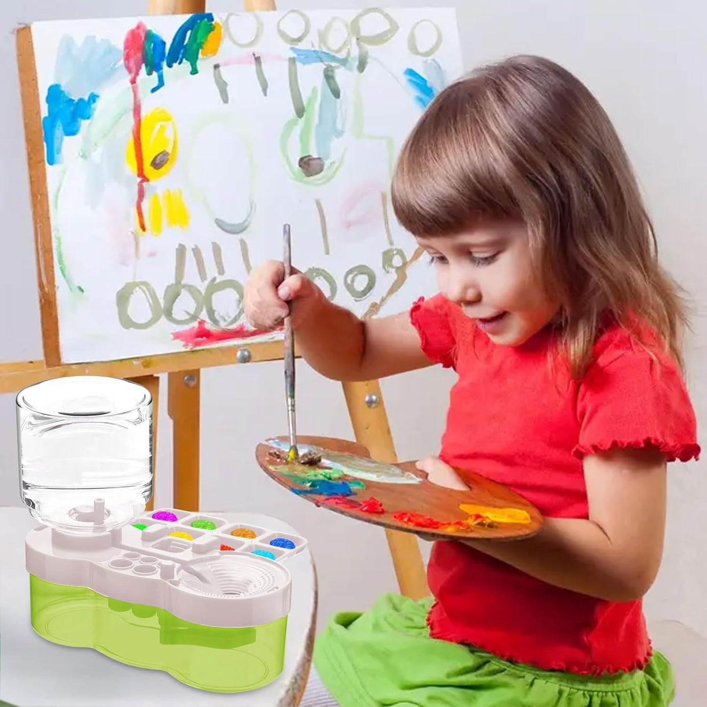 2025 Upgraded Paint Brush Cleaner Tool,Brush Rinser Cup Painting Running Water Circulation Art Supplies for Acrylic,Watercolor and Water Based Creative Gift for Adult Artist Beginners Kids