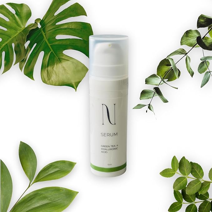 Green tea and hyaluronic acid serum anti-aging, 1 Ounce (Pack of 1)