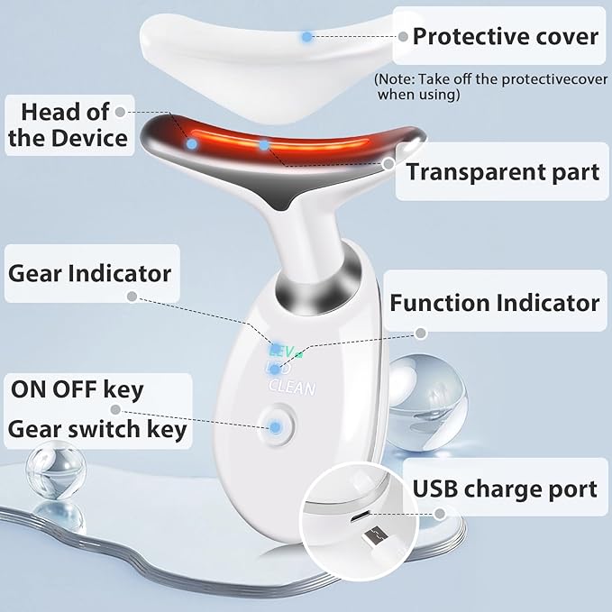 3 in 1 Face š²cuIpting Tool, 7 Color Mode, Facial Massager for Face and Neck, at-Home Facial Beauty Dešice for Skin Care, Face š²cuIpting Wand