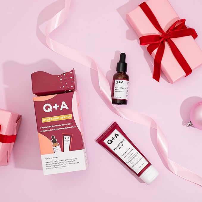 Hydrating Heroes Skincare Gift Set β A Giftset with Hyaluronic Acid Facial Serum 30ml, Daily Moisturiser 75ml for Dry, Dehydrated Skin, Vegan, Cruelty-Free, for Soft, Supple Complexion