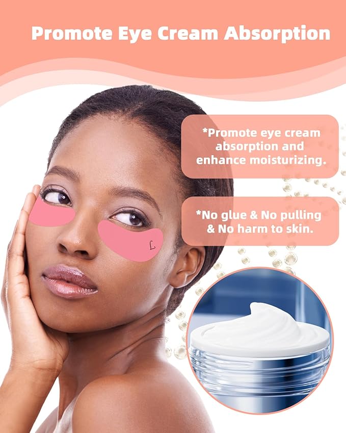 Under Eye Patches Silicone - 5 Pairs Reusable Eye Patches, Eye Wrinkle Patches, Reusable Under Eye Mask, Plump Fine Lines & Wrinkles, Cream & Purple & Pink