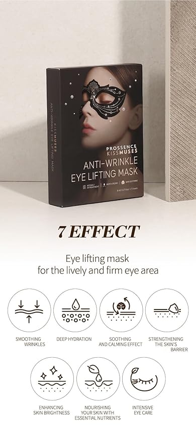 X Prossence Eye Lifting Mask β 7 Pack (8 mL Each) | Firming & Revitalizing Under Eye Treatment for Puffiness, Fine Lines & Dark Circles | Peptides + Fig Extract