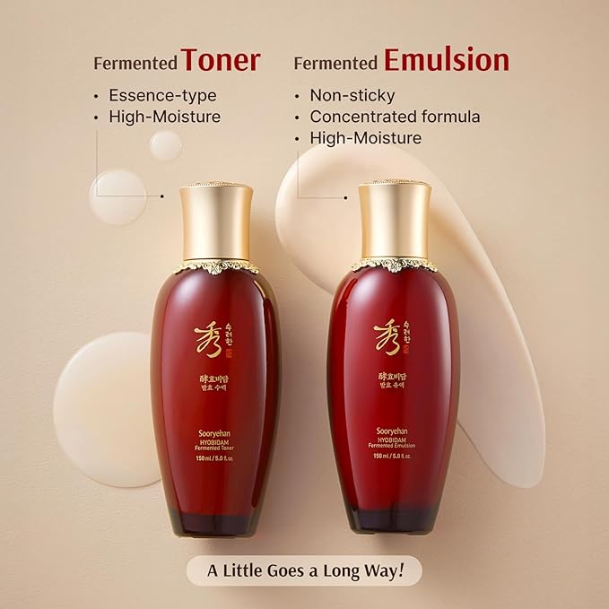 Sooryehan Ginseng Skincare Set - Hyobidam Korean Skin Care Set, Premium Gift Set for Intense Hydration, Firm Skin, Wild Ginseng, 13.53 fl oz