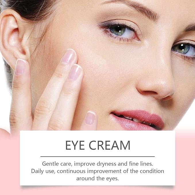 PDRN Pink Peptide Eye Serum Cream, Hydrating & Firming Eye Cream for Dark Circles, Anti-Aging Treatment Reduces Fine Lines, Uneven Skin Tone, Soothing Pink Moisturizer with Peptides, 1.01fl.oz (2)