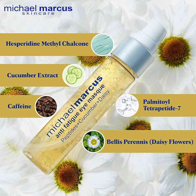 Michael Marcus Anti Fatigue Eye Masque (1 Fl oz) - Eye Cream for Puffy Eyes, Dark Circles, and Wrinkles - Moisturizing for Men & Women – Natural, Hydrating & Cruelty Free Eye Skincare