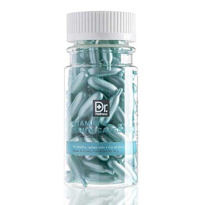 Dr. Wellness Moisturizing, Serum Capsules with Vitamin E, For Glowing, Radiant Skin, 90 Capsules
