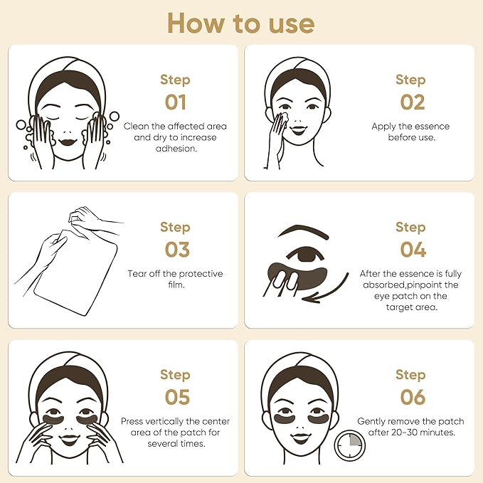 40 Pcs/20 Pairs 24K Gold Eye Mask Collagen Under Eye Mask Patches for Dark Circle Puffiness, Refresh, Revitalizing, Travel, Wrinkles, Gold Eye Patches