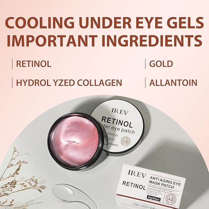 30 Pairs Retinol Collagen Under Eye Patches for Dark Circles Puffiness Wrinkles and Bags, Skin Treatment Pads for Women Gift, Anti Aging Moisturizer Under Eye Masks for All Skin Type