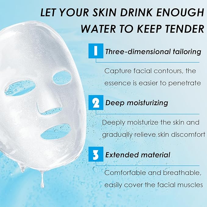 12 Pack Face Mask Skin Care,Sheet Mask Set,Facial Masks for Women Care, Skincare Hydrating Face Masks,Moisturizing,Soothing,Premium for All Skin Types