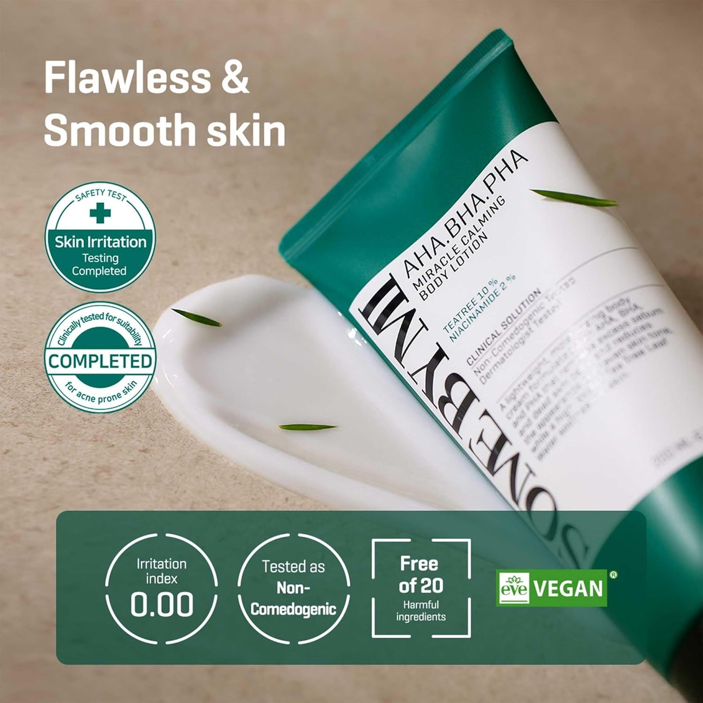 SOME BY MI AHA BHA PHA Miracle Calming Body Lotion – 6.76oz, 200ml – Korean Exfoliating Salicylic Acid Body Moisturizer for Dry Skin – Daily Hydration & Soothing Care with Centella – Korean Skin Care