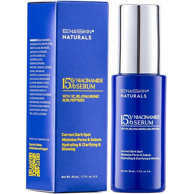 15% Niacinamide Serum With VC, B5, Hyaluronic Acid, Peptide 50ML - Under Eye Patches for Dark Circles, Reduce Wrinkles Puffy & Bags, Anti Aging Moisturizer Cream and Niacinamide Serum 30 Pairs