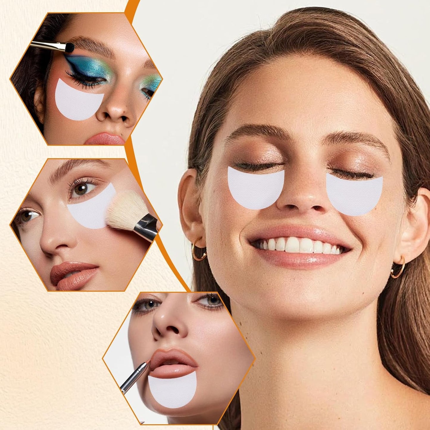 400 Pcs Disposable Eyeshadow Shields, Makeup Tape for Eyeliner, Lash Extensions & Lip Tinting, Smudge-Proof, Residue-Free Eyeshadow Tape for Eye Makeup