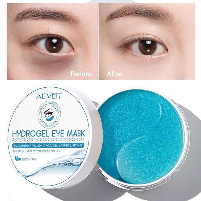 Hydrogel Eye Patches,Hydrogel Under Eye Masks for Dark Circles,Anti Wrinkle Treatment,Under Eye Gel Pads,Eye Mask for Puffy Eyes, Skincare,Hydrating | 60 Pieces/30 Pairs