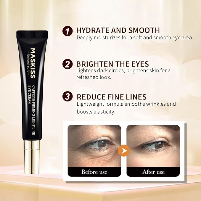 24k Gold Eye Patches (50 Pairs) & Eye Cream For Wrinkles, Eye Masks for Dark Circles and Puffiness, Peptides + Caffeine Anti Aging Eye Cream Reduce Fine Lines and Under Eye Bags