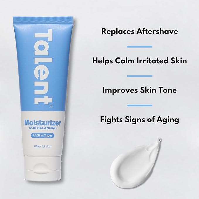Talent Complete Skincare Set for Men – 90 Day Supply, Korean Skincare, EWG Verified, Fragrance-Free Cleanser, Exfoliator, Serum & Moisturizer, Full Routine Kit