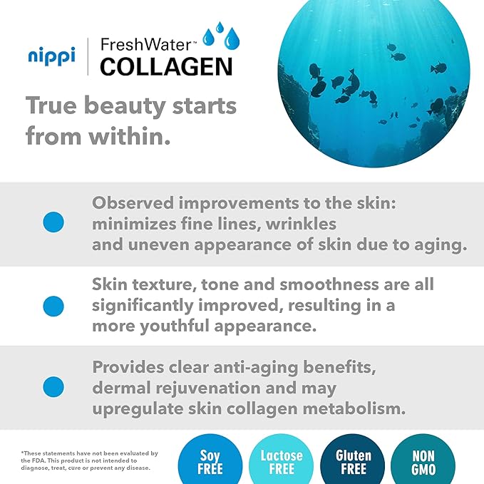 Marine Collagen Peptides Powder Supplement for Skin, Hair & Nails – Enhances Skin Elasticity & Hydration – Hydrolyzed Collagen – 5000mg per Serving – Non-GMO – Unflavored (30 Sticks Pack)