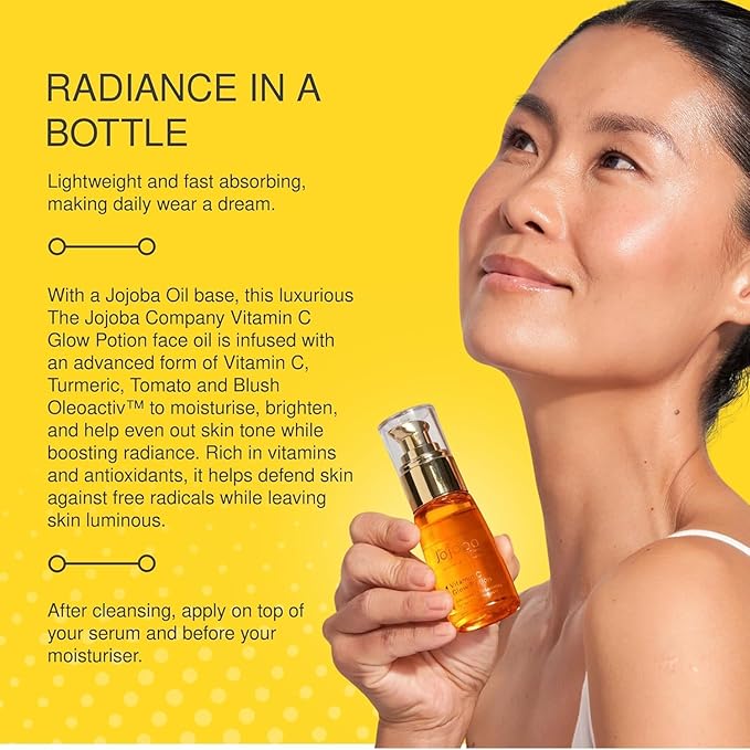 Vitamin C Facial Oil 30ml ā Brightening Glow Elixir with THD Ascorbate, Turmeric & Tomato Oil ā Antioxidant-Rich Skin Booster for Radiance, Even Tone & Smooth Texture