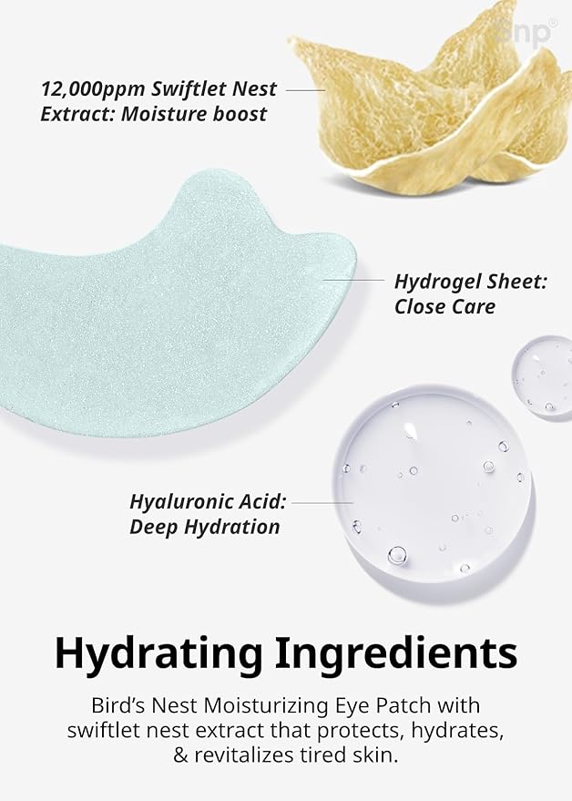 SNP [K Beauty Bird's Nest Aqua Eye Patch & 24K Gold Ampoule Sheet Mask