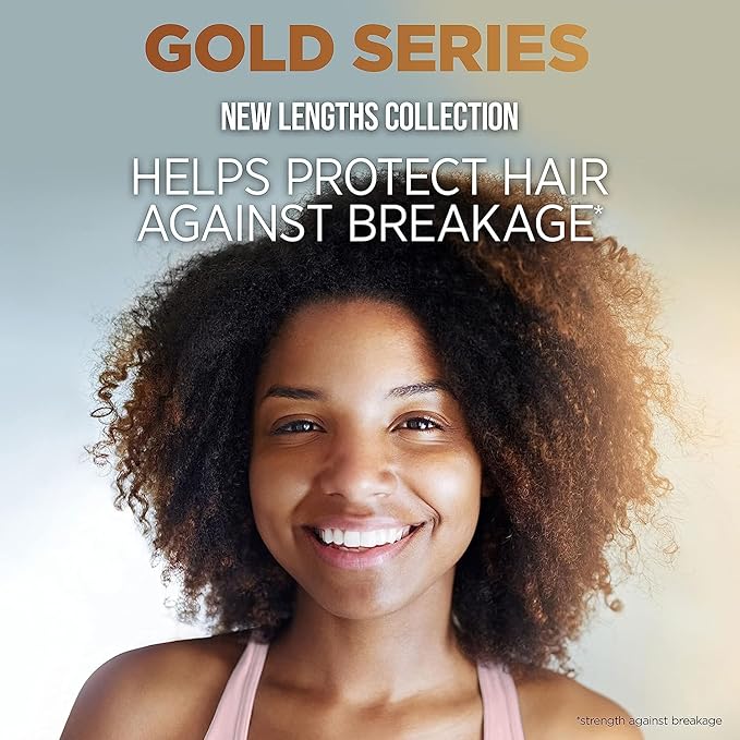 Pantene Gold Series New Lengths Anti-Breakage Defense Serum, Infused with Apricot Oil, Protects & Strengthens, for Natural, Textured, Curly, Coily Hair, Sulfate Free, 3 Fl Oz