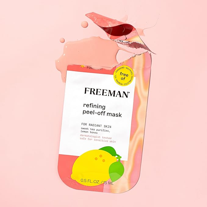 Freeman Facial Mask Variety 12 Count Bundle, Peel-Off & Clay Face Masks, Pore Clearing, Toning, Evening, & Calming Skincare, For All Skin Types, Travel Size Masks, 0.5 fl. oz./15 ml Sachets