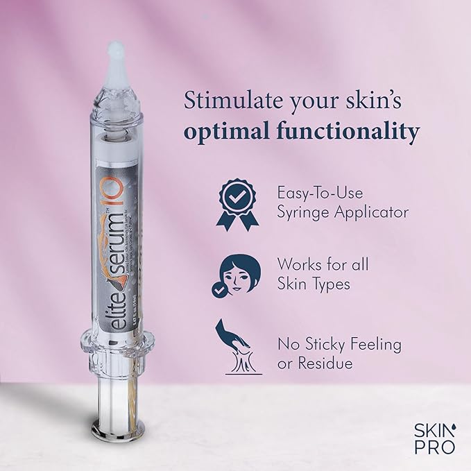 Elite Serum 10 - Natural Anti Aging Eye Serum and Anti Wrinkle Treatment - Eye Bags and Dark Circles Remover with Advanced Formulation of Hyaluronic Acid, Collagen, Argireline and Peptides