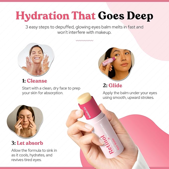 BellaBLISS Retinol Eye Balm ā Hydrating Under Eye Cream for Wrinkles, Dark Circles & Puffiness ā Lightweight Anti-Aging Formula ā Made in Korea ā 0.35 oz / 10 g ā Pack of 1