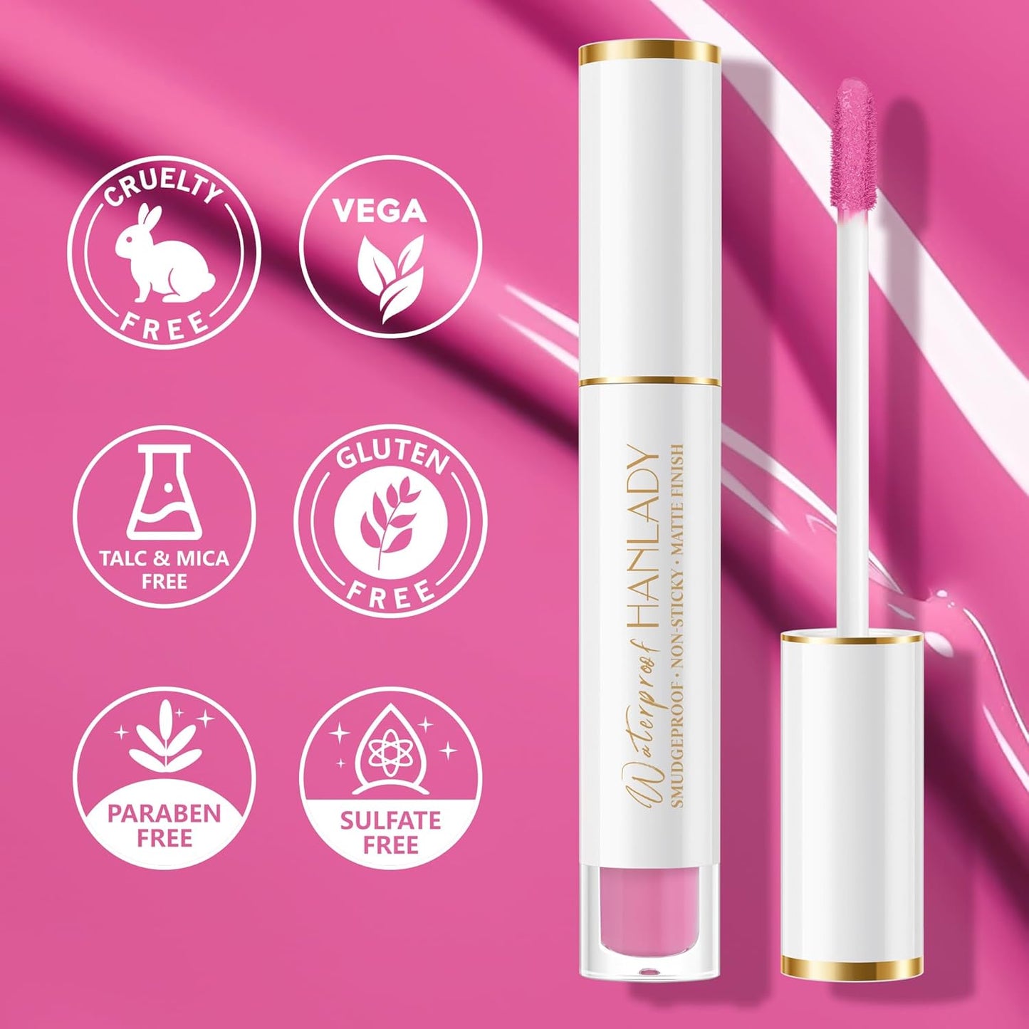 Pink Lipstick Long Lasting Lipsticks for Women Pigmented Smudgeproof Transferproof Vegan Cruelty Free Lip Makeup, A43 Life in Pink