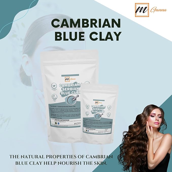 Cambrian Blue Clay 1lbs / 454g for Facial Masks, Creams, Body Wraps, Soft Peels and Scrubs, and Soap Making