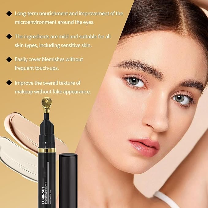 Luminous Eye Corrector,Luminous Eye Corrector Spf 41,Under Eye Color Corrector for Dark Circles,Peach Color Corrector, Anti-Aging Tinted Eye Cream (2pcs-Natural)