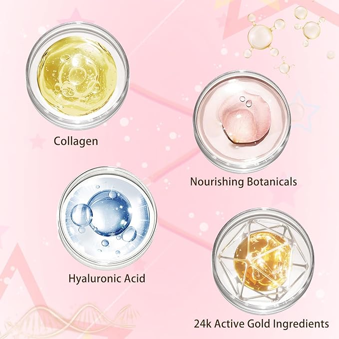 30 Pairs Lip Masks & Eye Masks, 24K Gold Gel Under Eye Patches for Puffy Eyes, Collagen Crystal Lip Mask Moisturizing Nourishing Collagen Lip & Eye Mask Set for Women Men