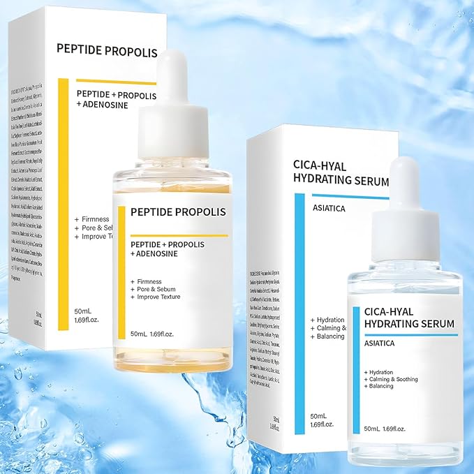 Hydration & Wrinkle Renewal Serum, Peptide Propolis Complex, Anti Aging Facial Serum, Deep Moisturizing & Skin Renewal, Suitable for All Skin Types