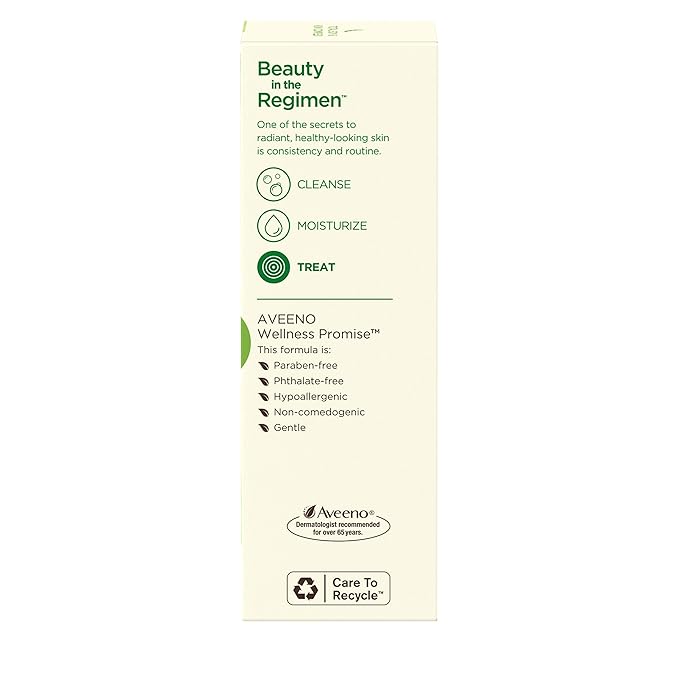 Aveeno Positively Radiant MaxGlow Infusion Drops with Moisture Rich Soy & Kiwi Complex, Hypoallergenic, Non-Comedogenic, Paraben- & Phthalate-Free Moisturizing Facial Serum, 1.35 fl. oz