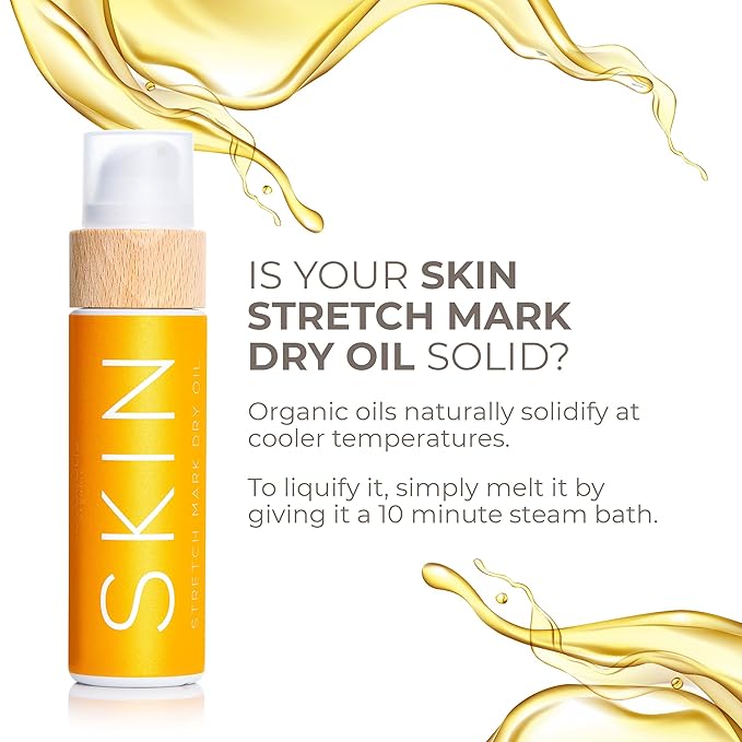 COCOSOLIS SKIN Stretch Mark Dry Oil | Organic Anti Stretch Mark Oil for Pregnancy | Natural Oils + Vitamin E | Rebuilds Skin`s Collagen (110 ml)