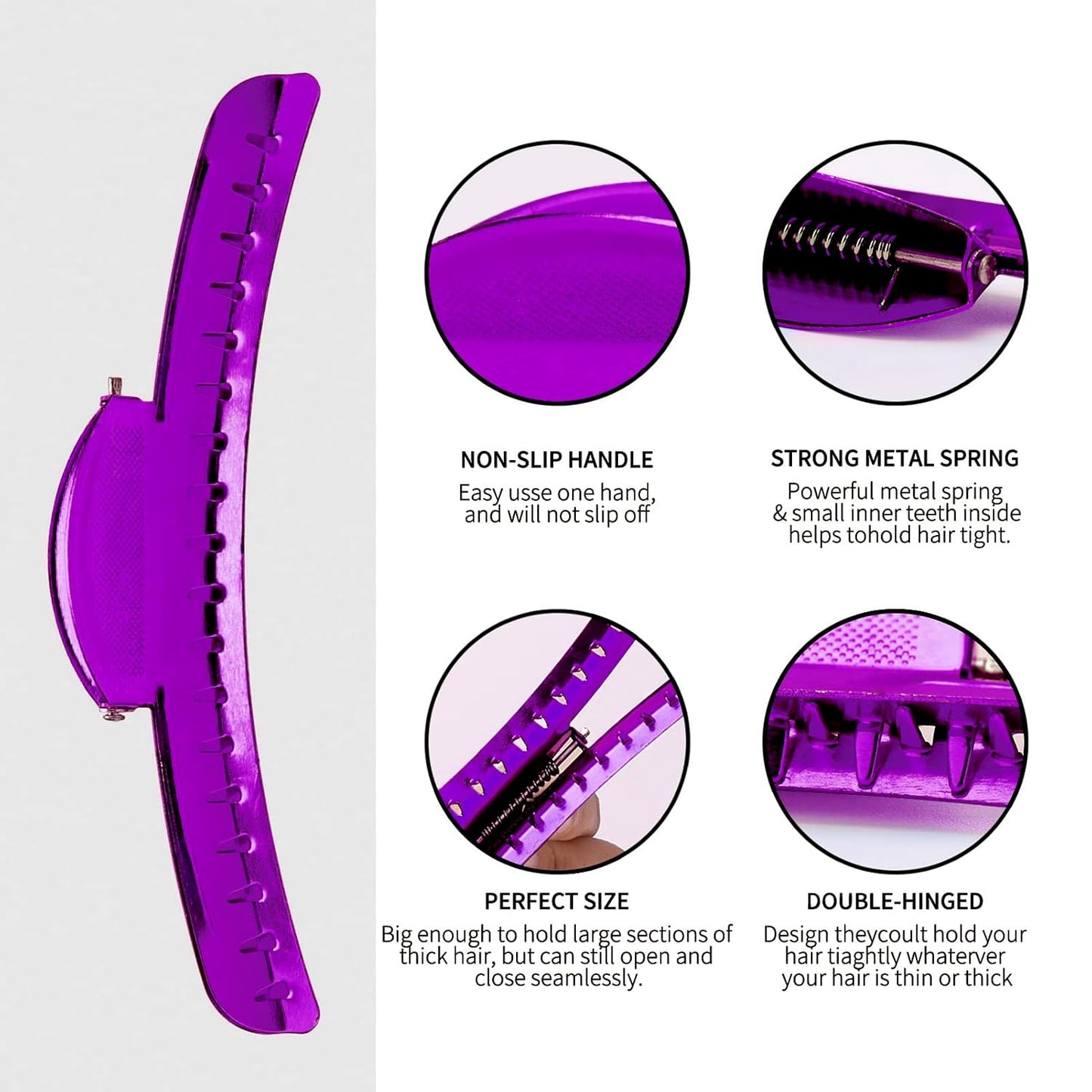 Vintage of Metal Finger Wave Hair Clips Clamps Aluminum Tip Finger Hair Clips Modeling Clamps Suitable for home and outdoor (12PCS Purple)