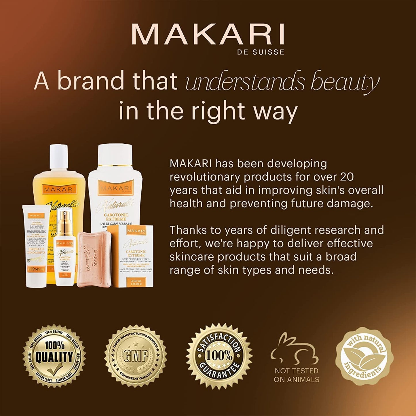 Makari Naturalle Carotonic Extreme Brightening Serum SPF15 (1.7 oz) | Helps Reduce Appearance Of Blemishes, Scars, and Imperfections | Brightens, Smoothens, & Gives Antioxidant Protection