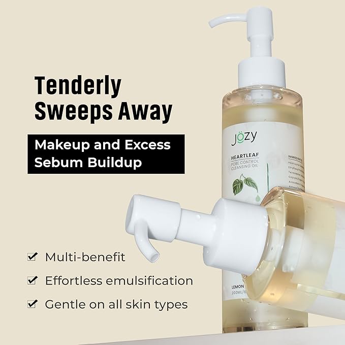 Pore Cleansing Oil – Lightweight Makeup & Blackhead Remover | Lemon Fragrance, Hydrating | Gentle Botanical Cleanser for Sensitive Skin | Asian skincare | C-Beauty’s Answer to Glass Skin (200 ml)