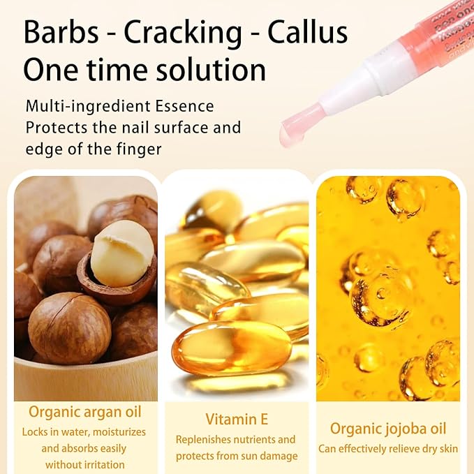 Scents Cuticle Oil Pen for Nails Care,Nail Oil For Strength,Nourish Moisten Care Cuticle To Reduce Nail Cracking and Dry for Weak Peeling Brittle and Thin Nails(apple&Strawberries&peaches)