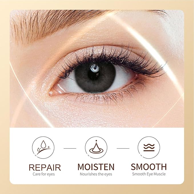 Retinol Caffeine Under Eye Roller Serum, Eye Serum for Dark Circles and Puffiness with 360° Roller Massage Ball, Reduce Wrinkles & Fine Lines, Non-Greasy Nourish Moisturize Lifts Firm Skin