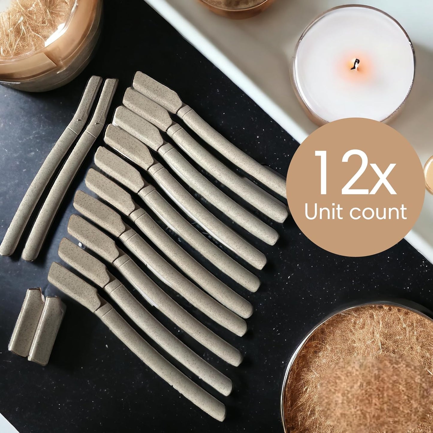 Dermaplane Face Razor Tool - Biodegradable- Swedish Stainless Steel-For exfoliation and Hair removal- Men and Woman -12 pc. Organic Luxury