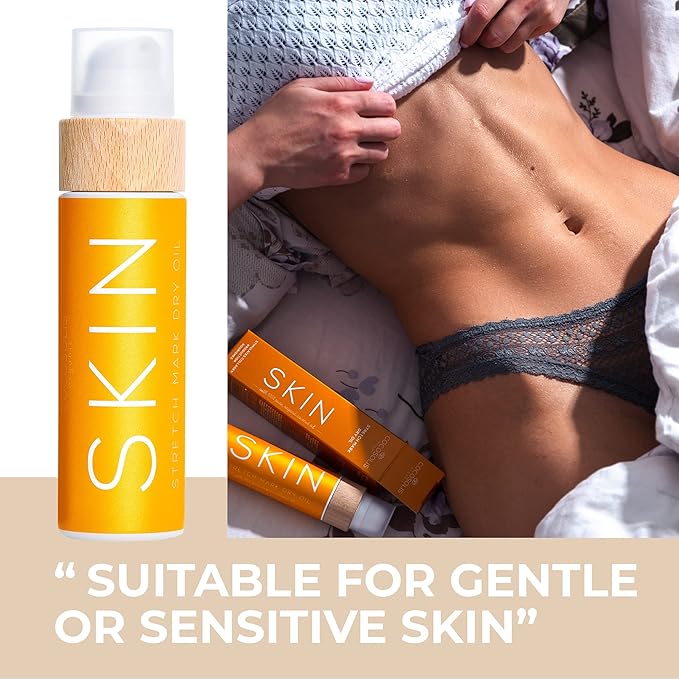 COCOSOLIS SKIN Stretch Mark Dry Oil | Organic Anti Stretch Mark Oil for Pregnancy | Natural Oils + Vitamin E | Rebuilds Skin`s Collagen (110 ml)