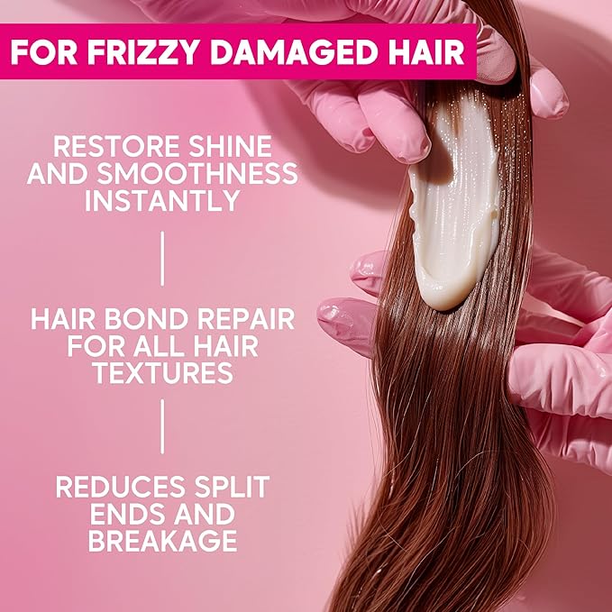 Hair Treatment Masks – Brazilian Bondox Thermal Repair Mask for Frizzy,Damaged Hair –With Collagen from Seaweed & Almond Oil – Intensive Moisture & Straightening Treatment(BRAZILIAN BONDOX 33.8 fl.oz)